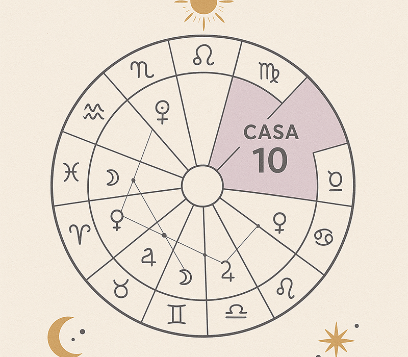 Birth chart highlighting the 10th House